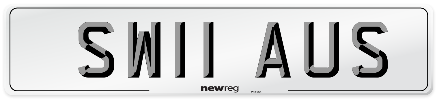 SW11 AUS Number Plate from New Reg